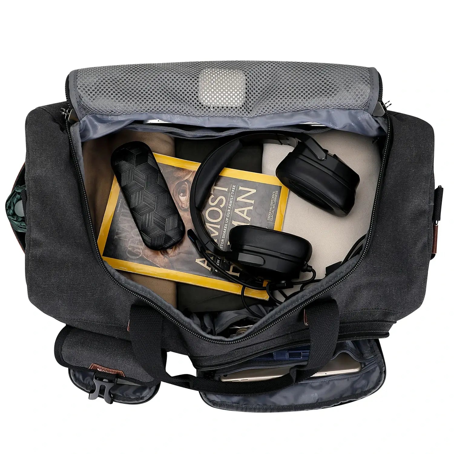 Classic Vintage Canvas Duffel Bag with Toiletry Set A8010-2