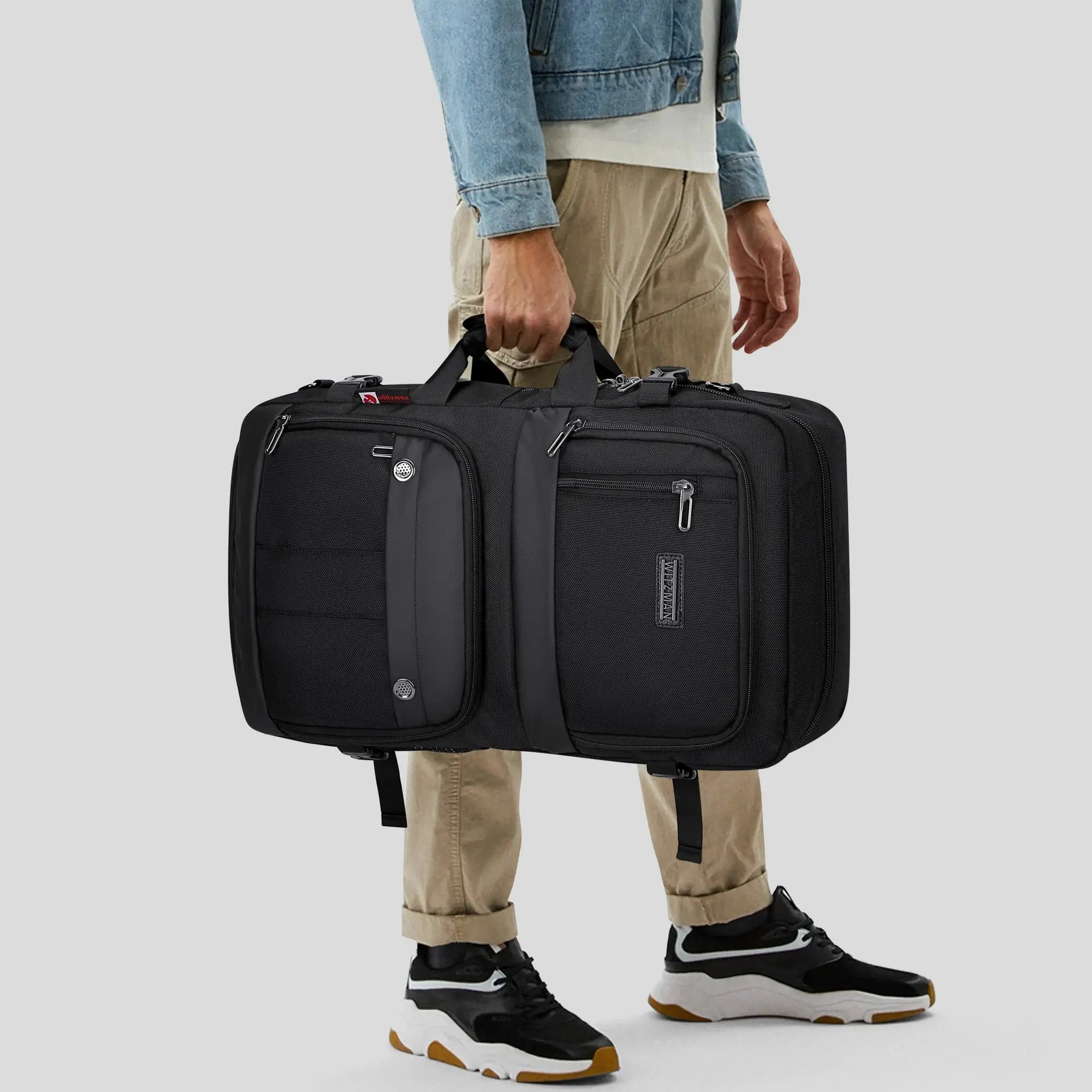 Sac à dos de voyage en nylon noir pour homme