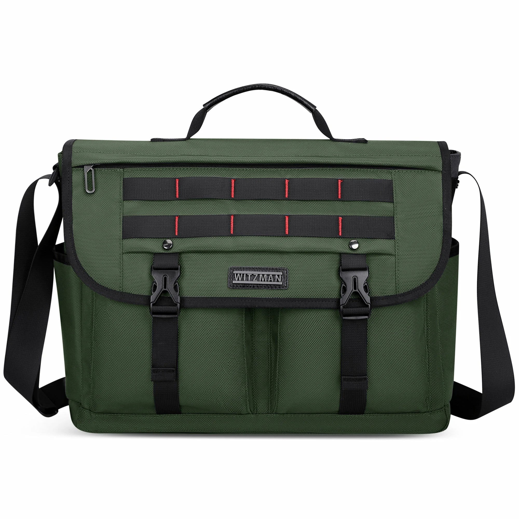 Business travel messenger bag for men witzman b701 #color_green