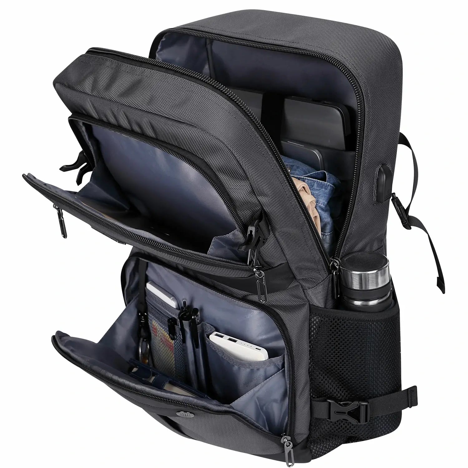 laptop travel backpack business carry on pack #color_grey