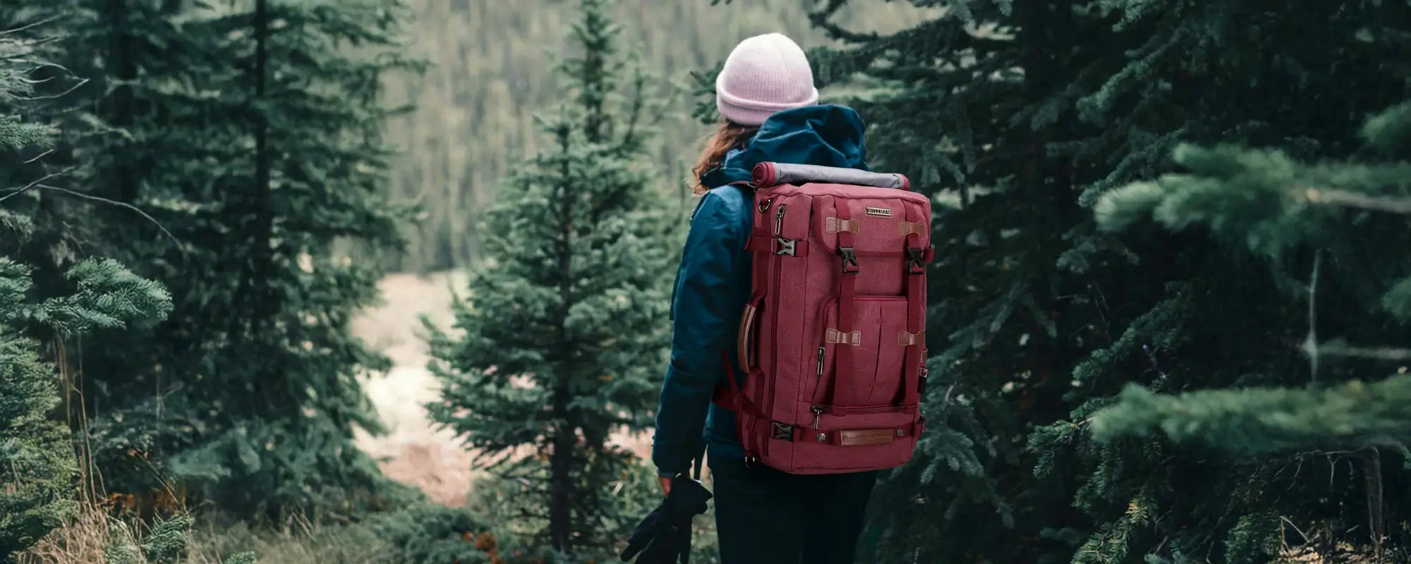 carry on luggage red canvas backpacks witzman a519-2