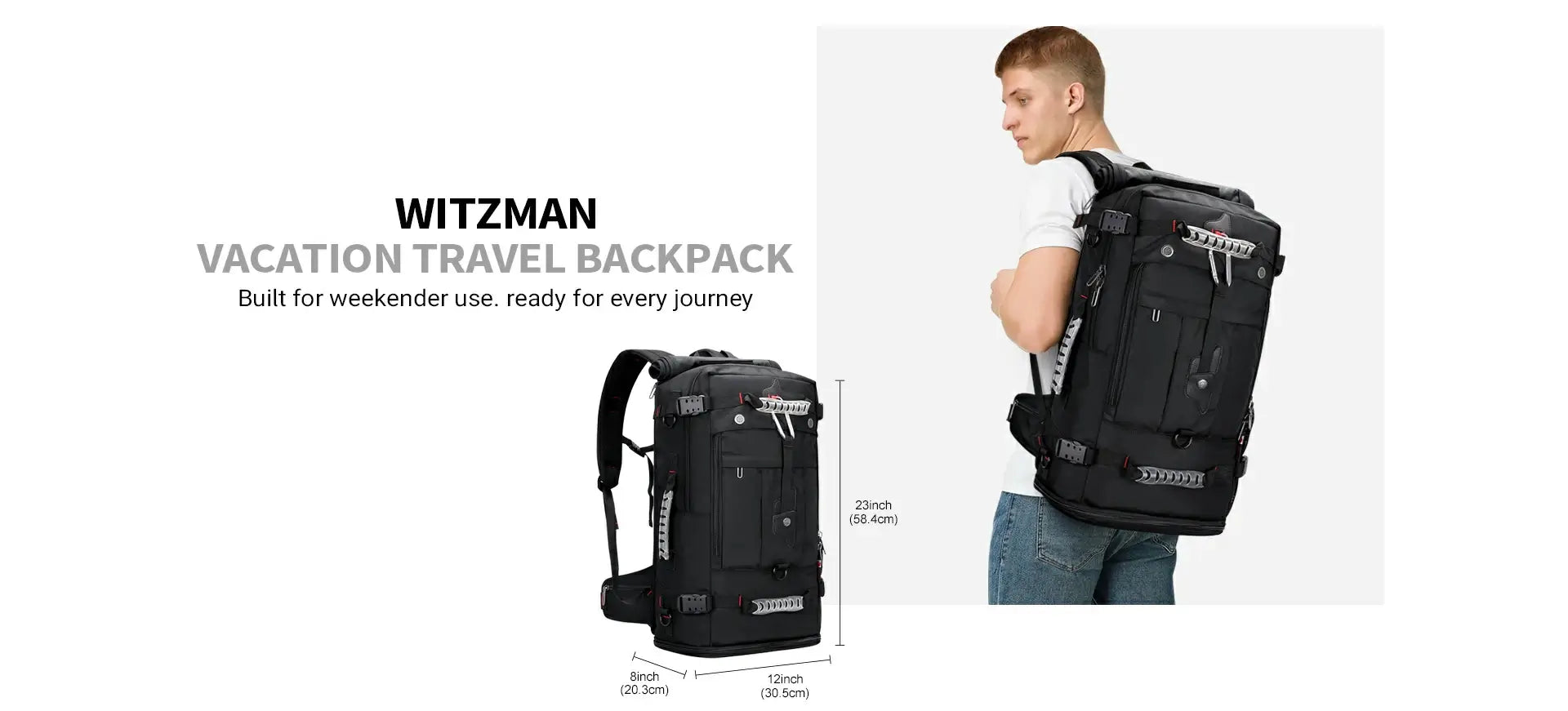 WITZMAN VACATION TRAVEL BACKPACK – Built for business, weekend, and commuter travel