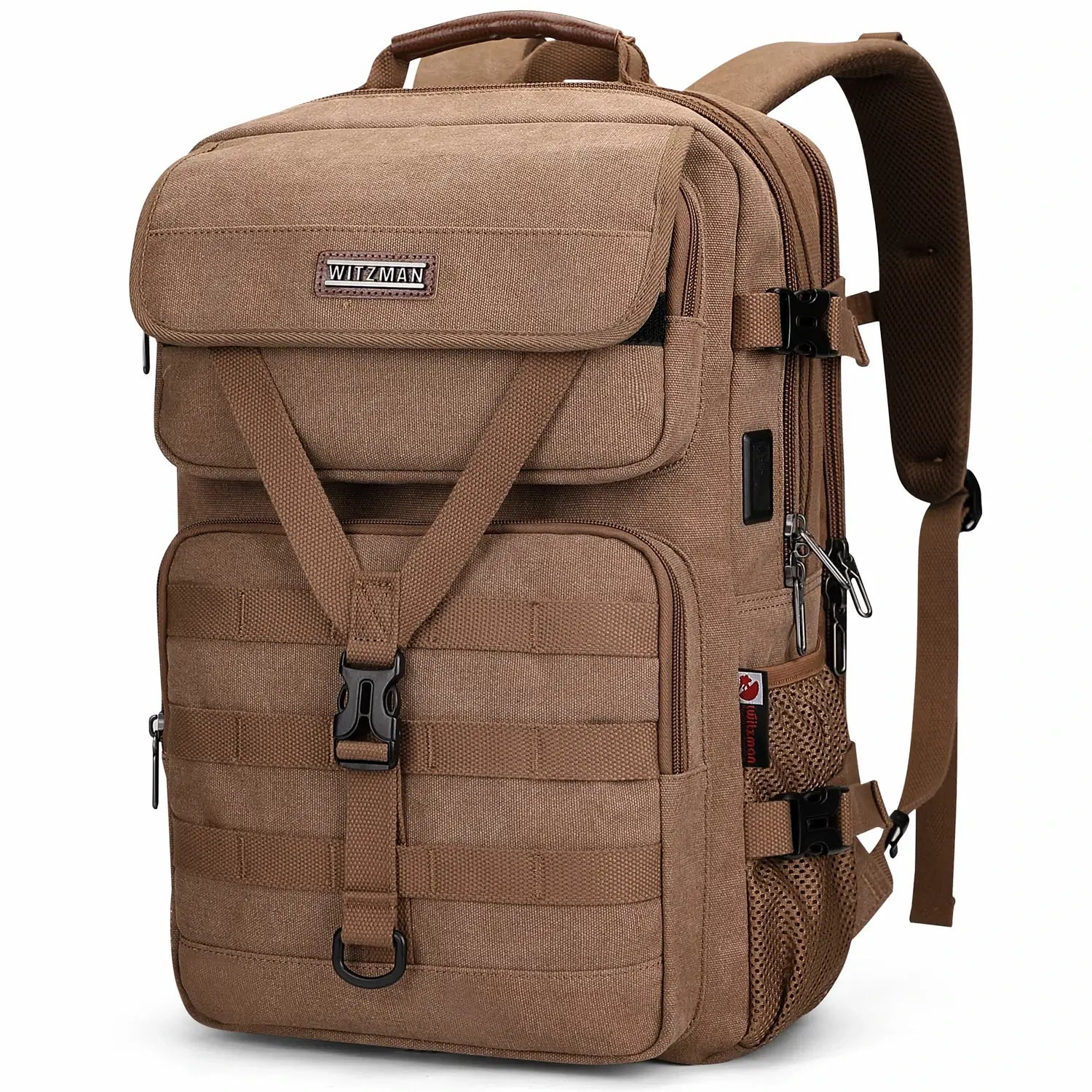 Men’s Canvas Travel Backpack TSA Vintage Carry-On Bag A8012