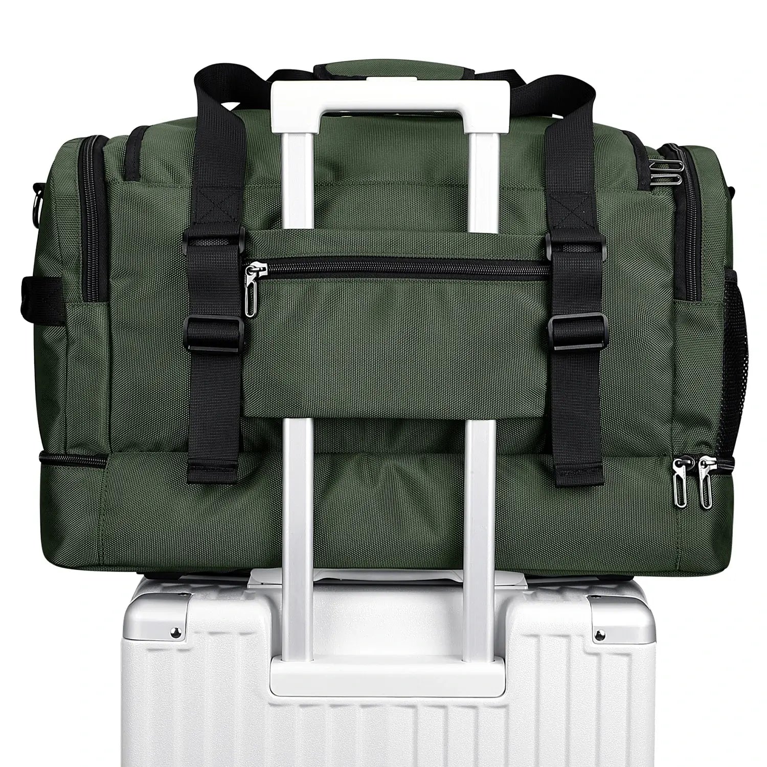 Double-Layer Duffel Bag Modern Split-Level Design with Bottom Shoe Compartment B723