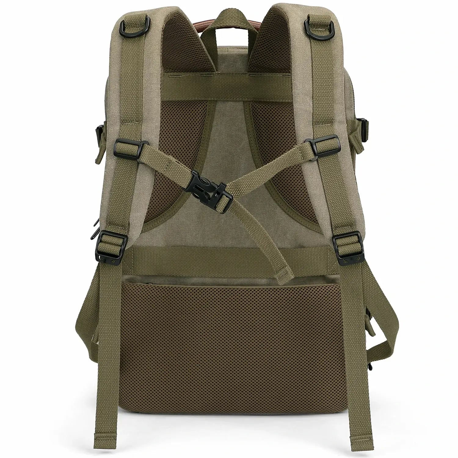 Men’s Canvas Travel Backpack TSA Vintage Carry-On Bag A8012