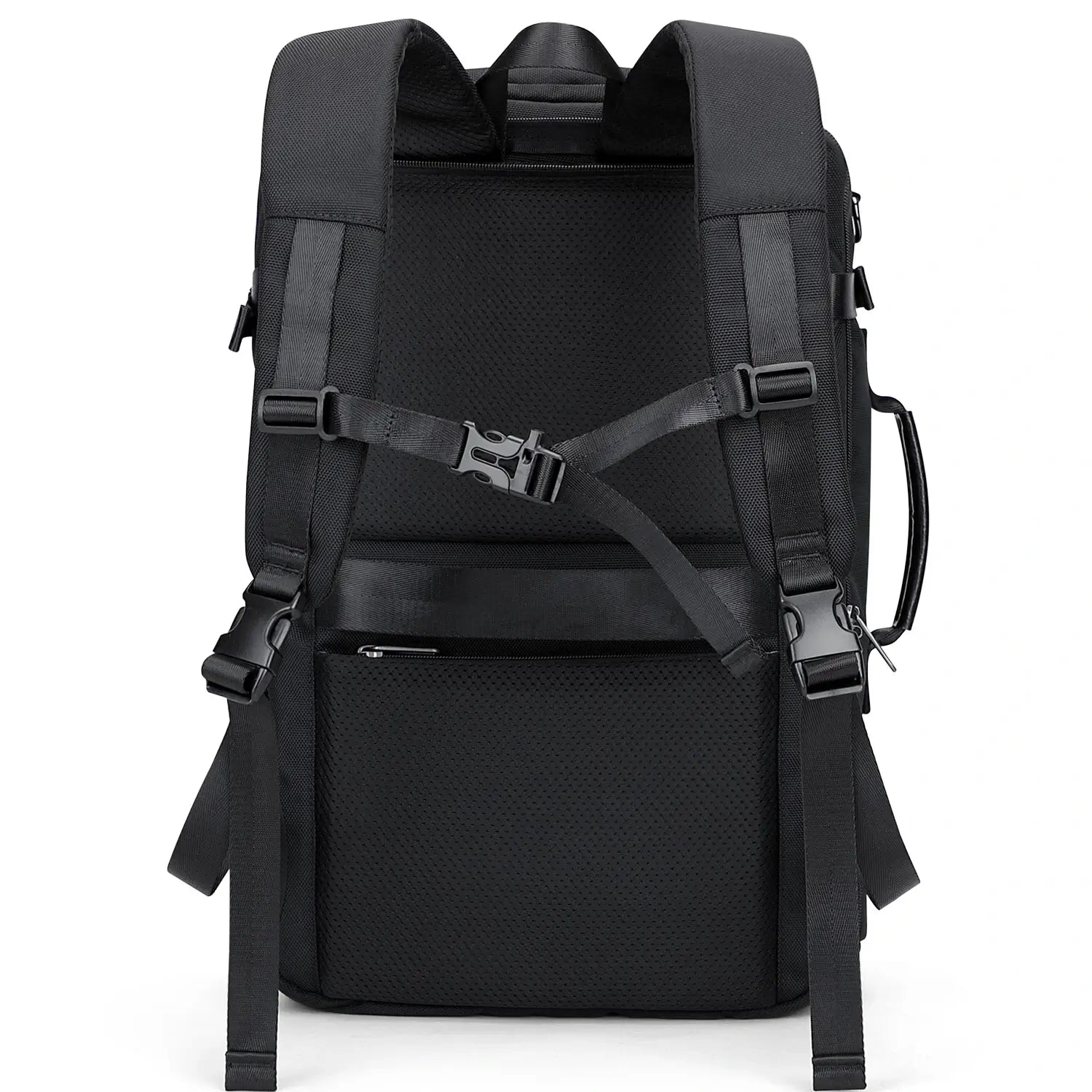 WITZMAN 35L black travel backpack for men nylon