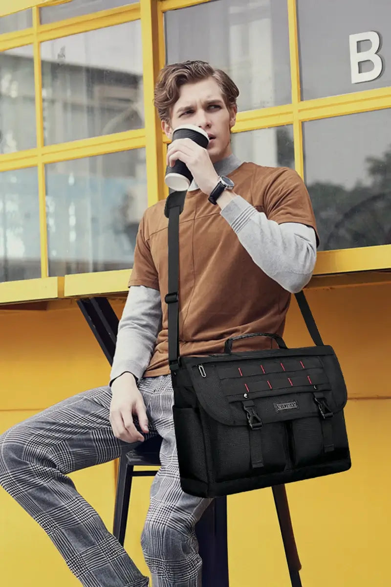 black business laptop messenger bags witzman