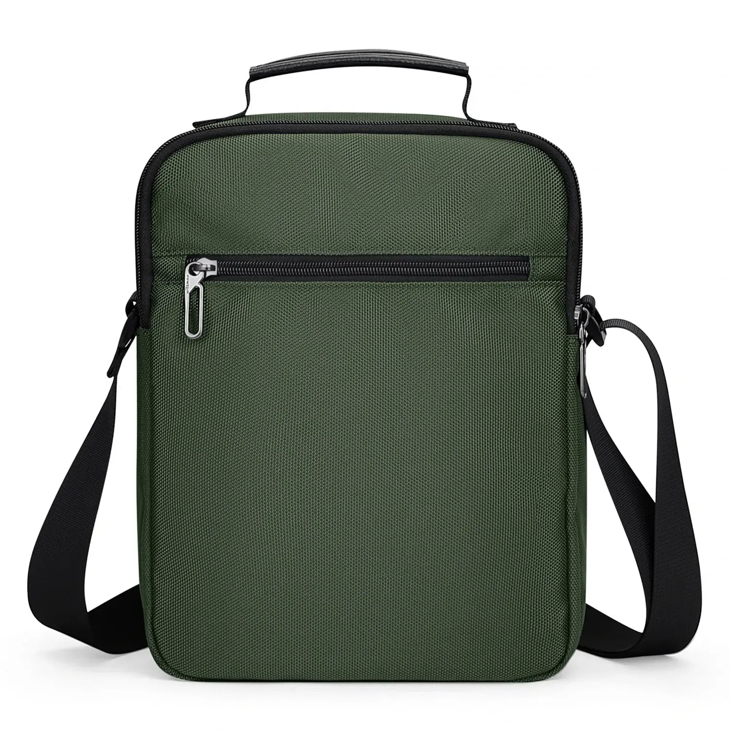 WITZMAN B707 nylon crossbody sling bag for men small travel shoulder messenger with anti-theft pocket and MOLLE webbing army green