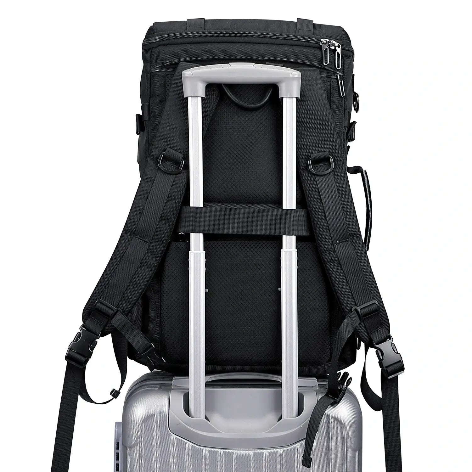 luggage strap
Airline approved carry on travel backpack for men with USB port