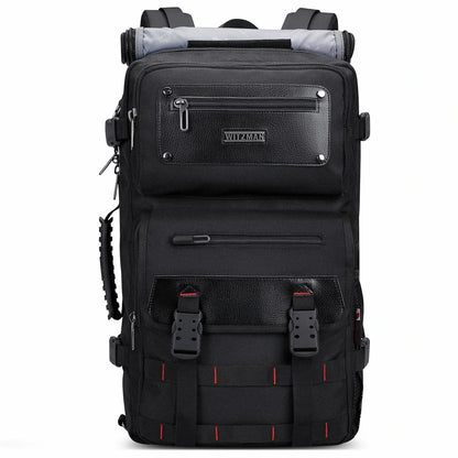 WITZMAN 45L convertible nylon travel backpack for men with USB port and multiple compartments b685
