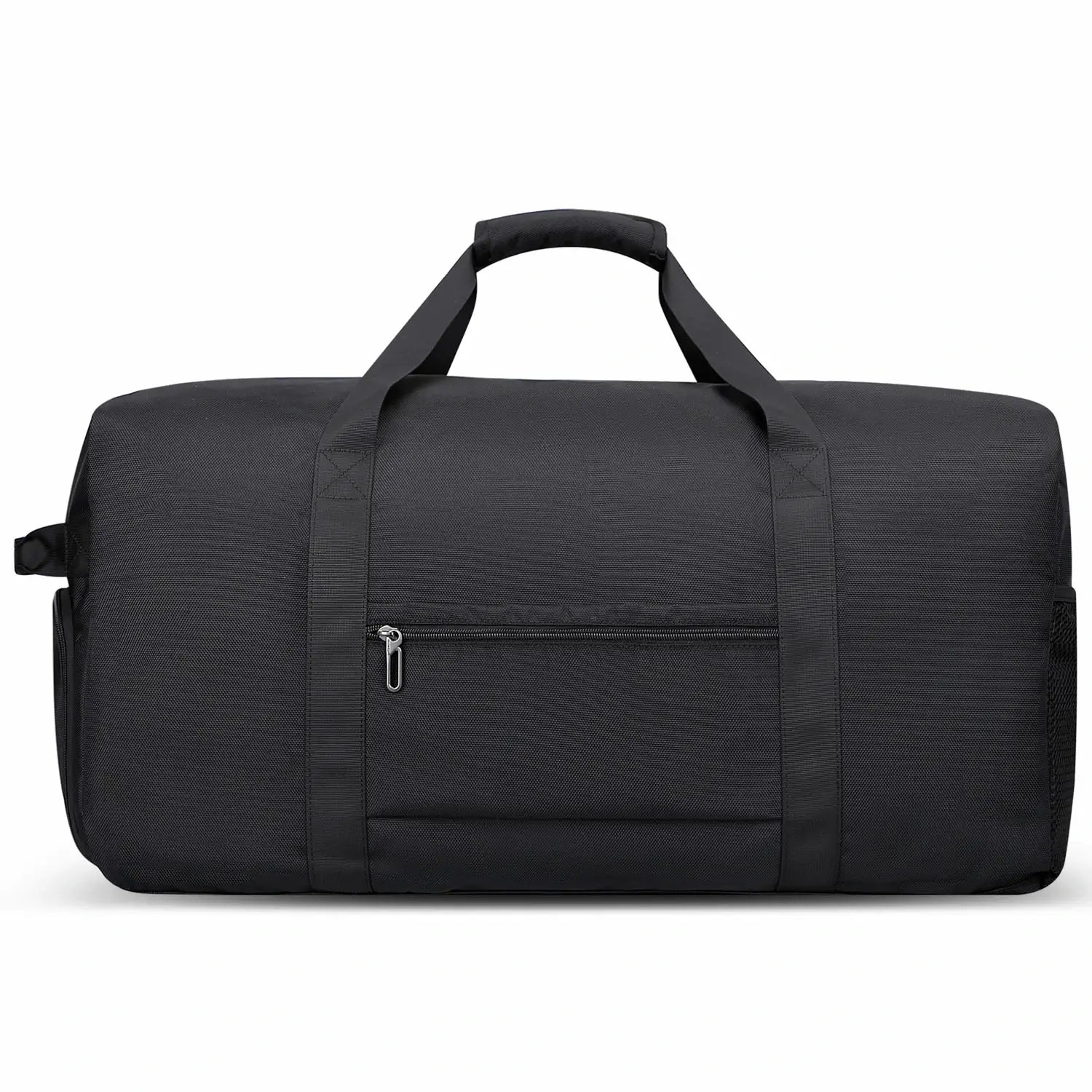 Foldable Duffel Bag for Travel 65L Lightweight Packable black nylon bag