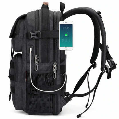 Men’s Canvas Travel Backpack TSA Vintage Carry-On Bag A8012