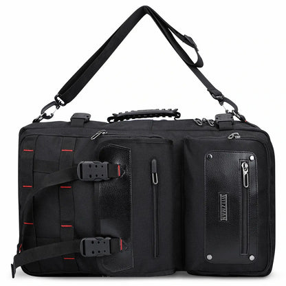 WITZMAN 45L convertible nylon travel backpack for men with USB port and multiple compartments b685