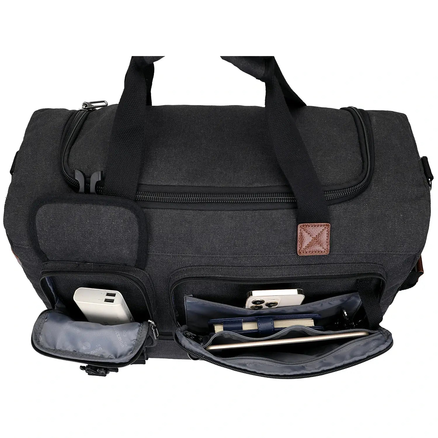 Classic Vintage Canvas Duffel Bag with Toiletry Set A8010-2