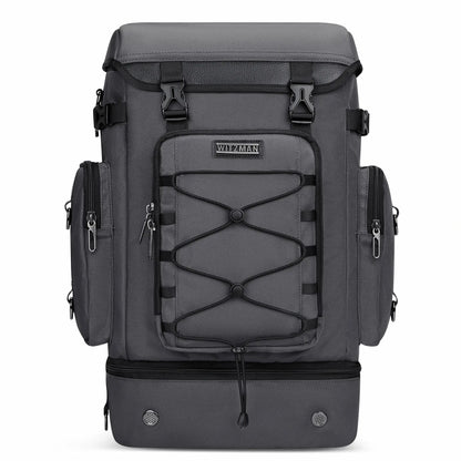 40L Nylon Travel Backpack With Shoe Compartment b691 sliver gray