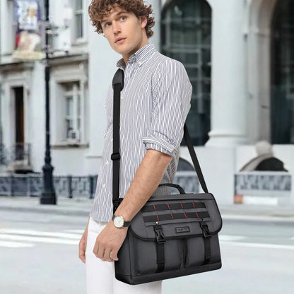 Business travel messenger bag for men witzman b701 #color_grey