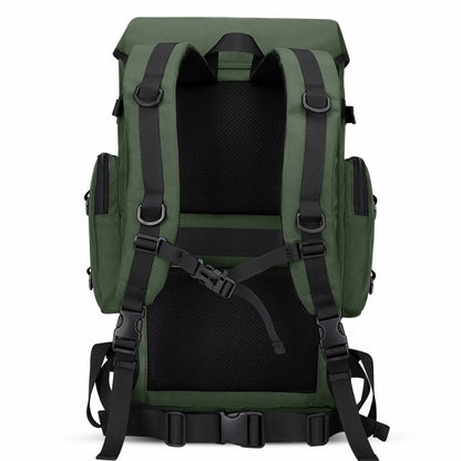40L Nylon Travel Backpack With Shoe Compartment b691 amry green pack