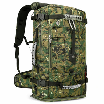 witzman b681 nylon travel backpack for men carry on bag #color_camo