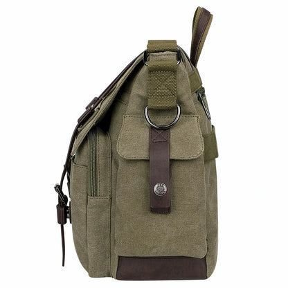 postman bag for men green messenger bag witzman large carry on canvas bag #color_green