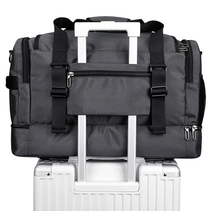 Double-Layer Duffel Bag Modern Split-Level Design with Bottom Shoe Compartment B723