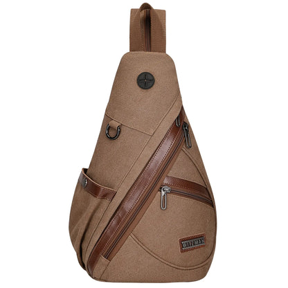 a8004 Canvas Sling Bag for Men Women #color_brown