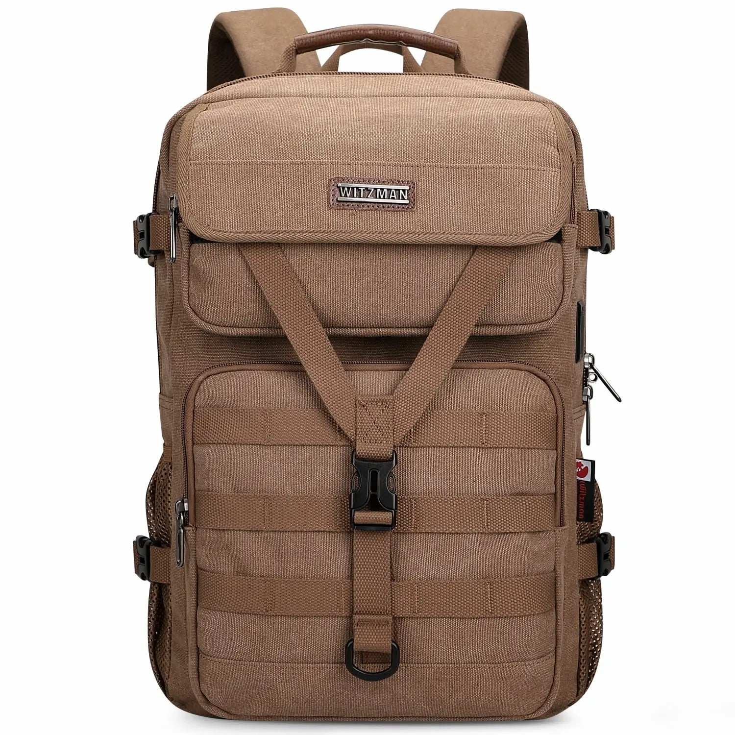 Men’s Canvas Travel Backpack TSA Vintage Carry-On Bag A8012