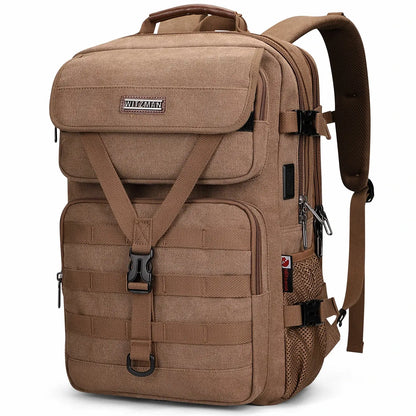 Men’s Canvas Travel Backpack TSA Vintage Carry-On Bag A8012