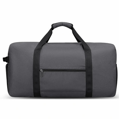 Foldable Duffel Bag for Travel 65L Lightweight Packable slivery grey nylon bag