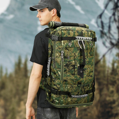 witzman b681 nylon travel backpack for men carry on bag #color_camo