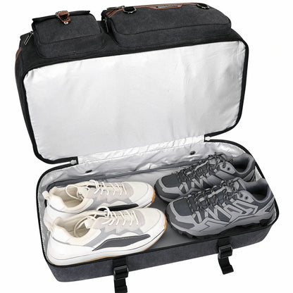 Fashion Vintage Canvas Large Travel Bag duffle bags witzman a8010 #color_black