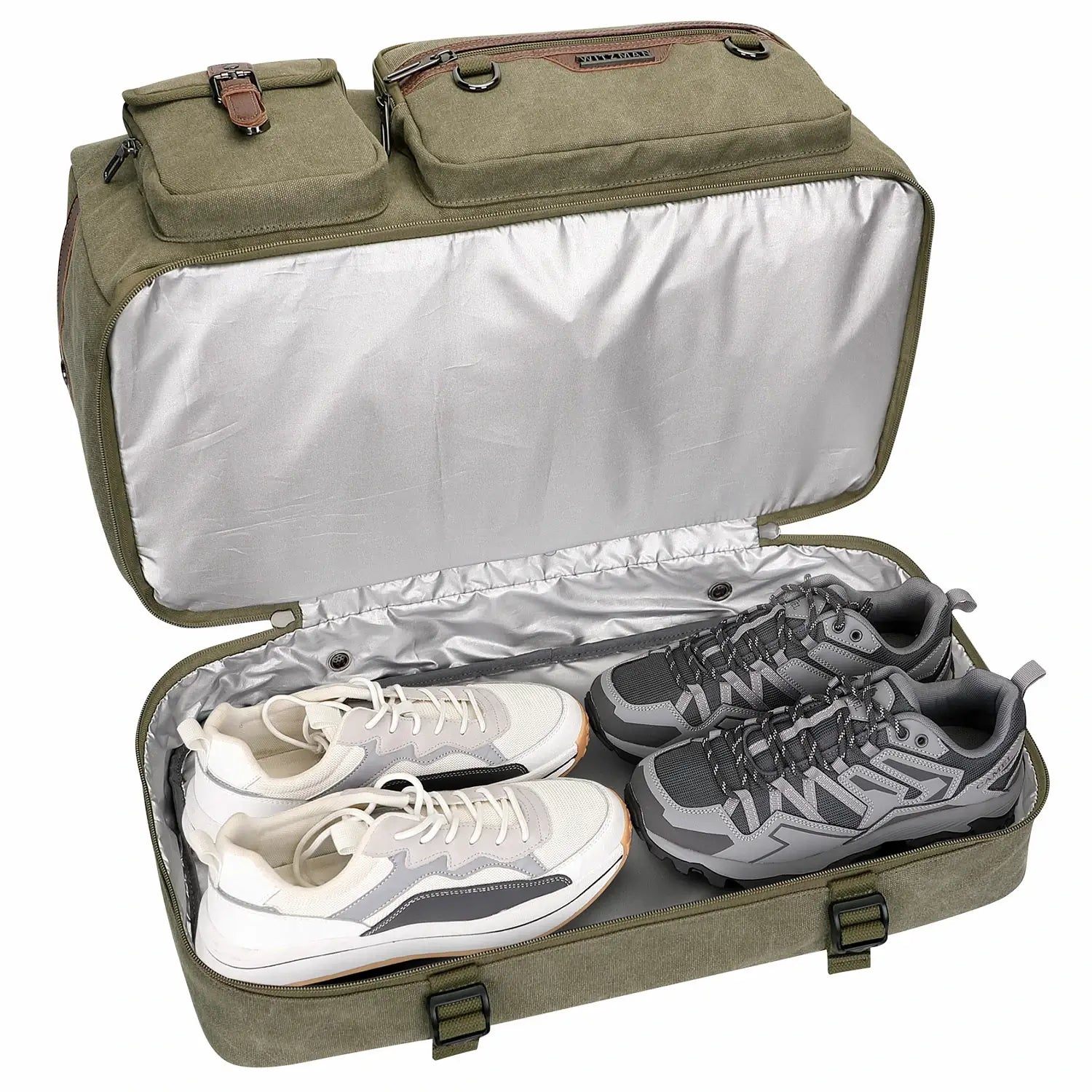 Fashion Vintage Canvas Large Travel Bag duffle bags witzman a8010 #color_green