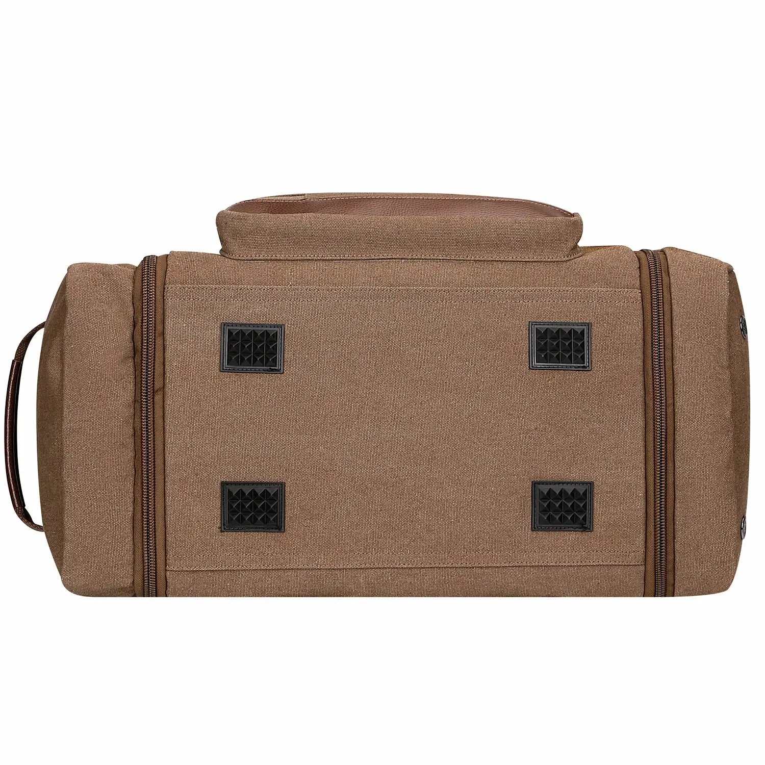 witzman brown Mens Fashion Large Canvas Travel Duffle Bags best carry-on bag for international travel brown,a8007