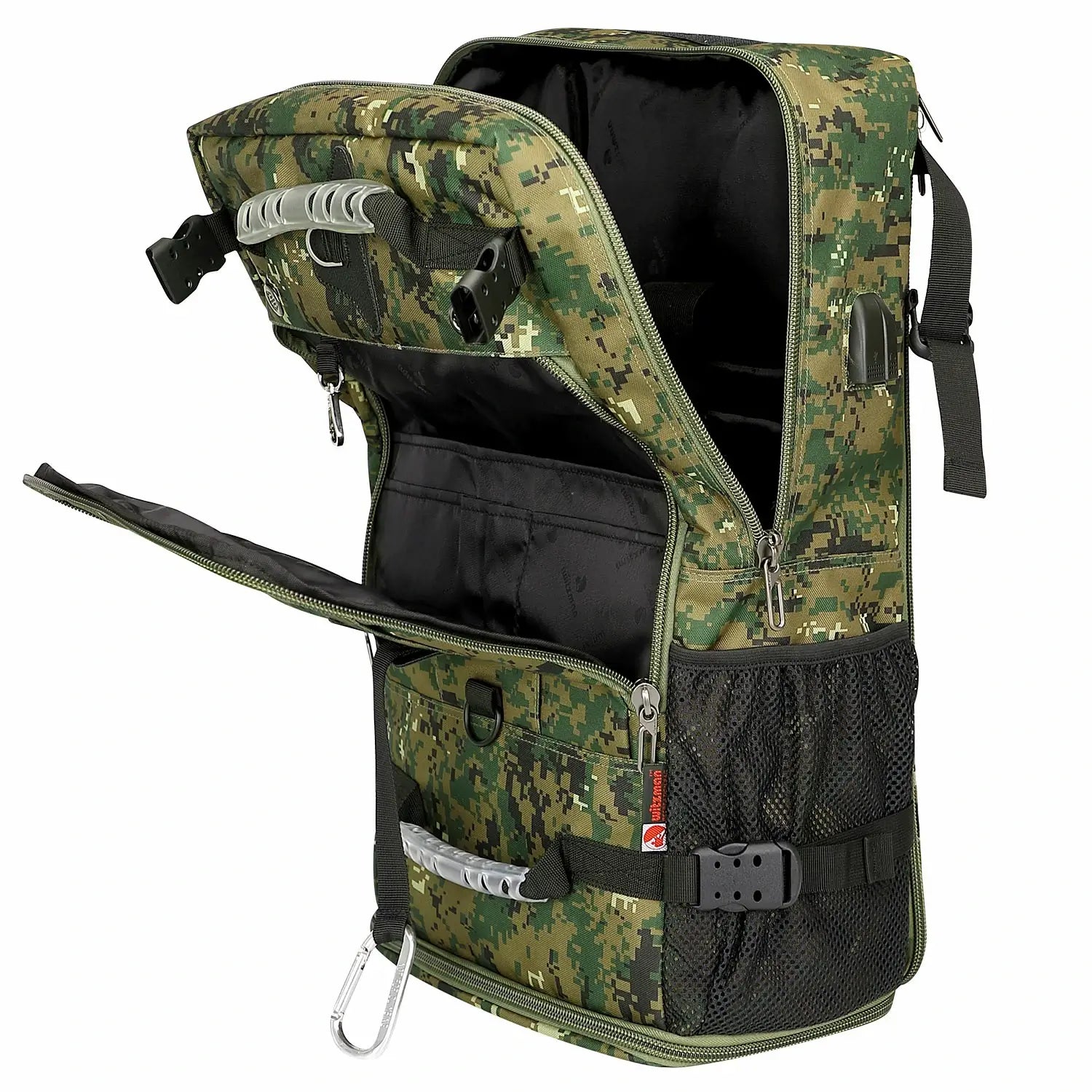 witzman b681 nylon travel backpack for men carry on bag #color_camo