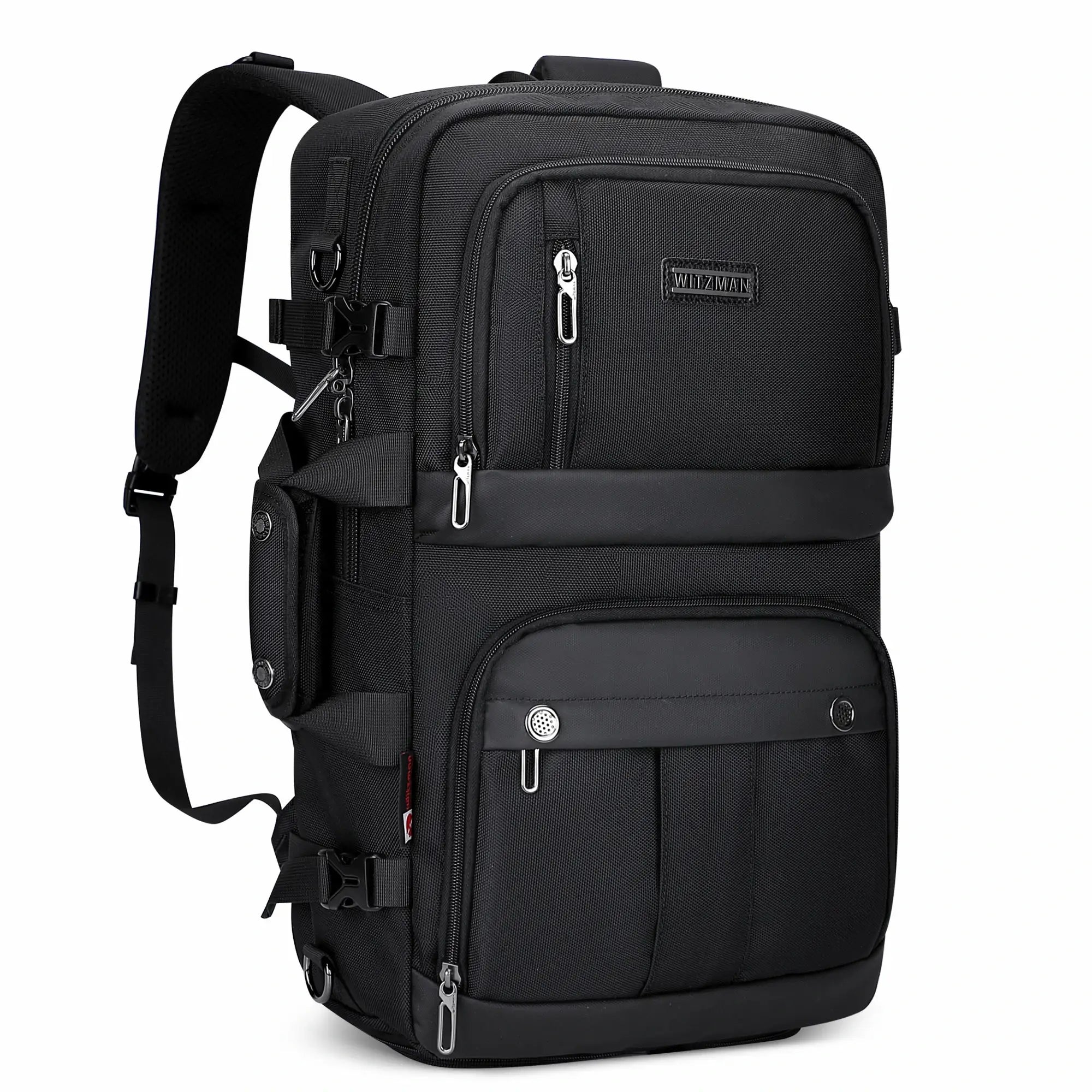 Black Nylon Travel Backpack for Men B683