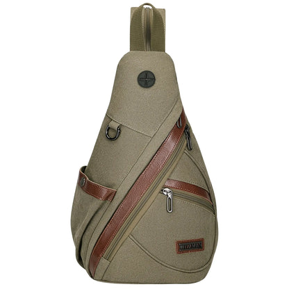 a8004 Canvas Sling Bag for Men Women #color_green