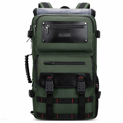 Carry On Travel Backpack for Men Nylon Bag 45L #color_green