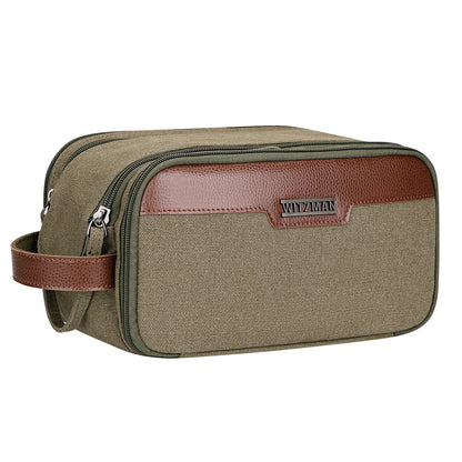 Army Green brown Toiletry Bag travel bag
