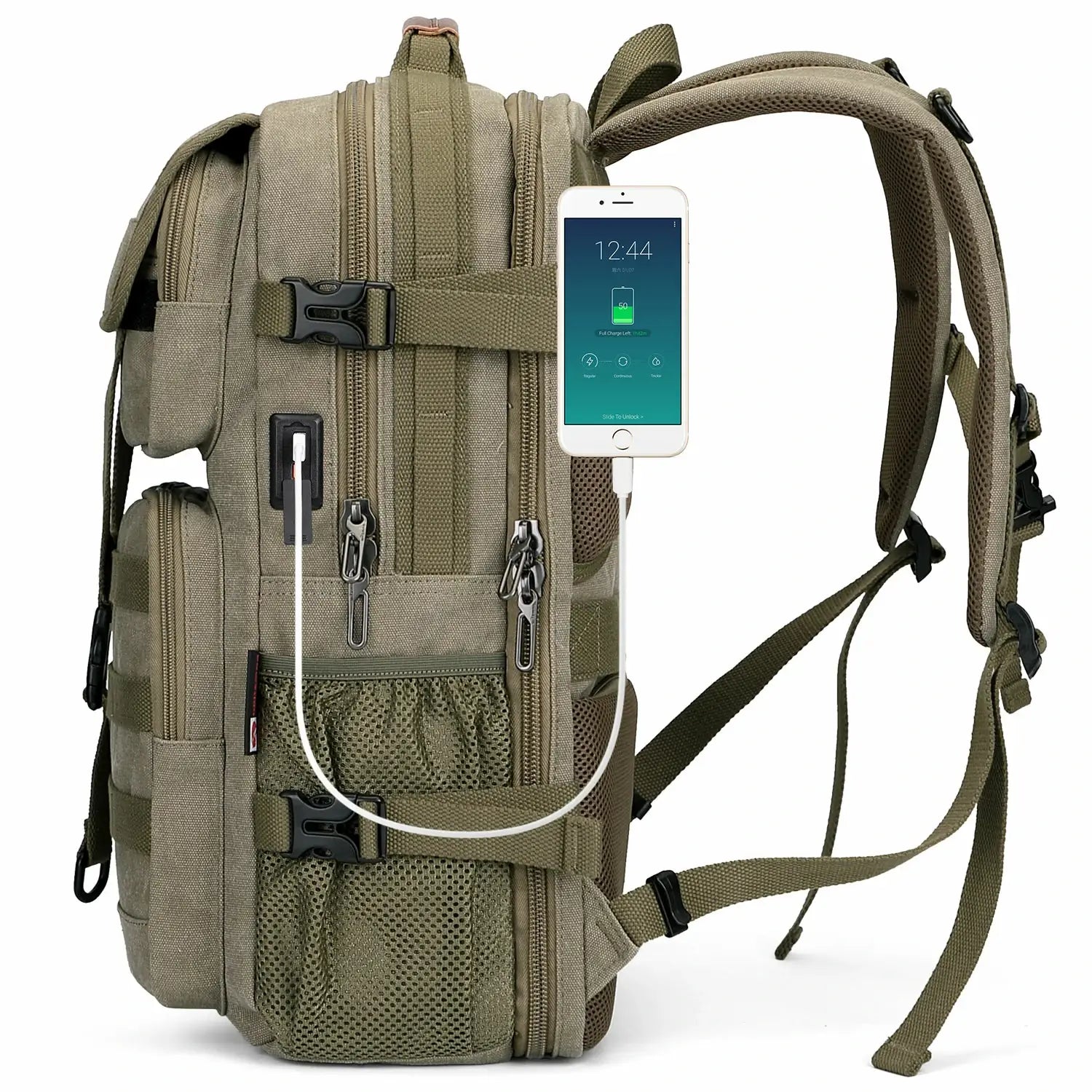 Men’s Canvas Travel Backpack TSA Vintage Carry-On Bag A8012