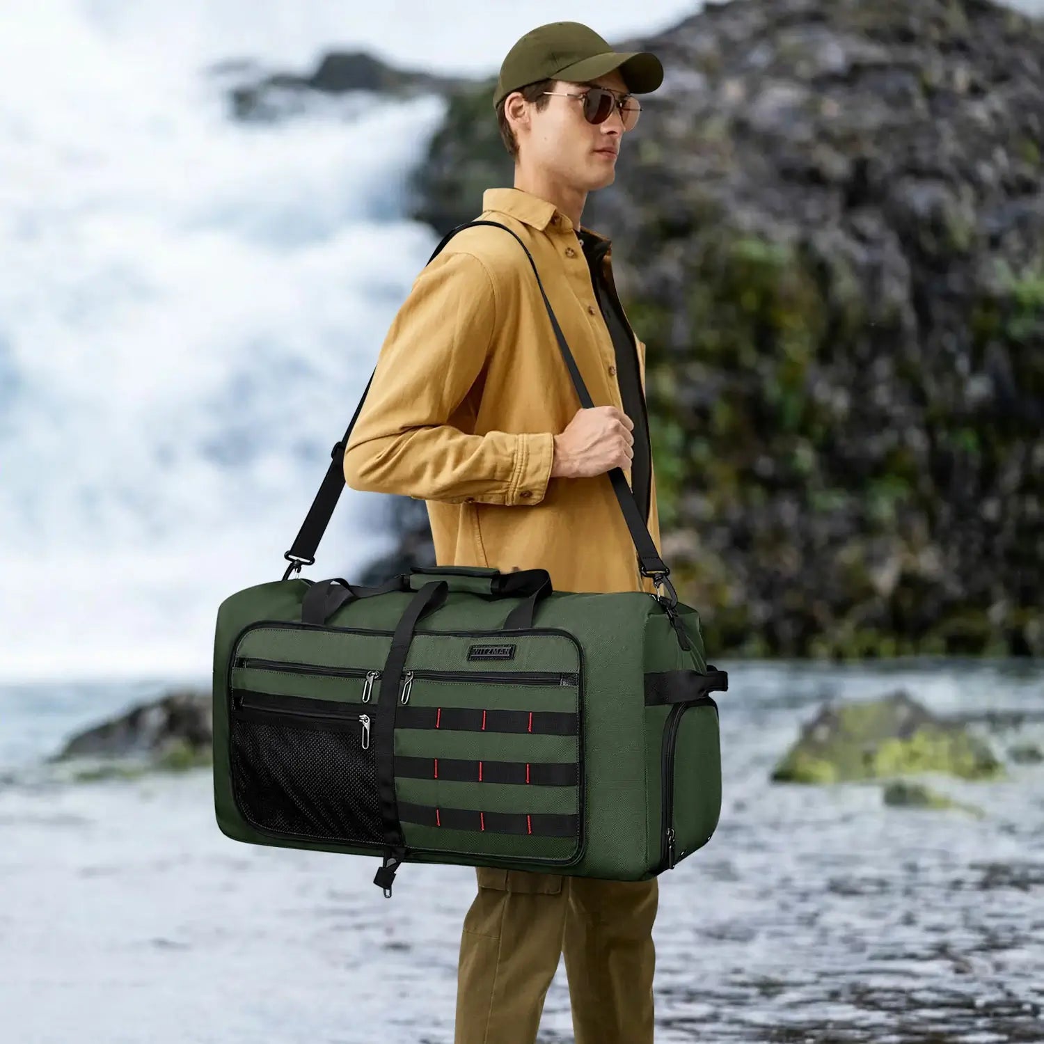 Faltbare Reisetasche für Reisen, 65 l, leicht, verpackbar 