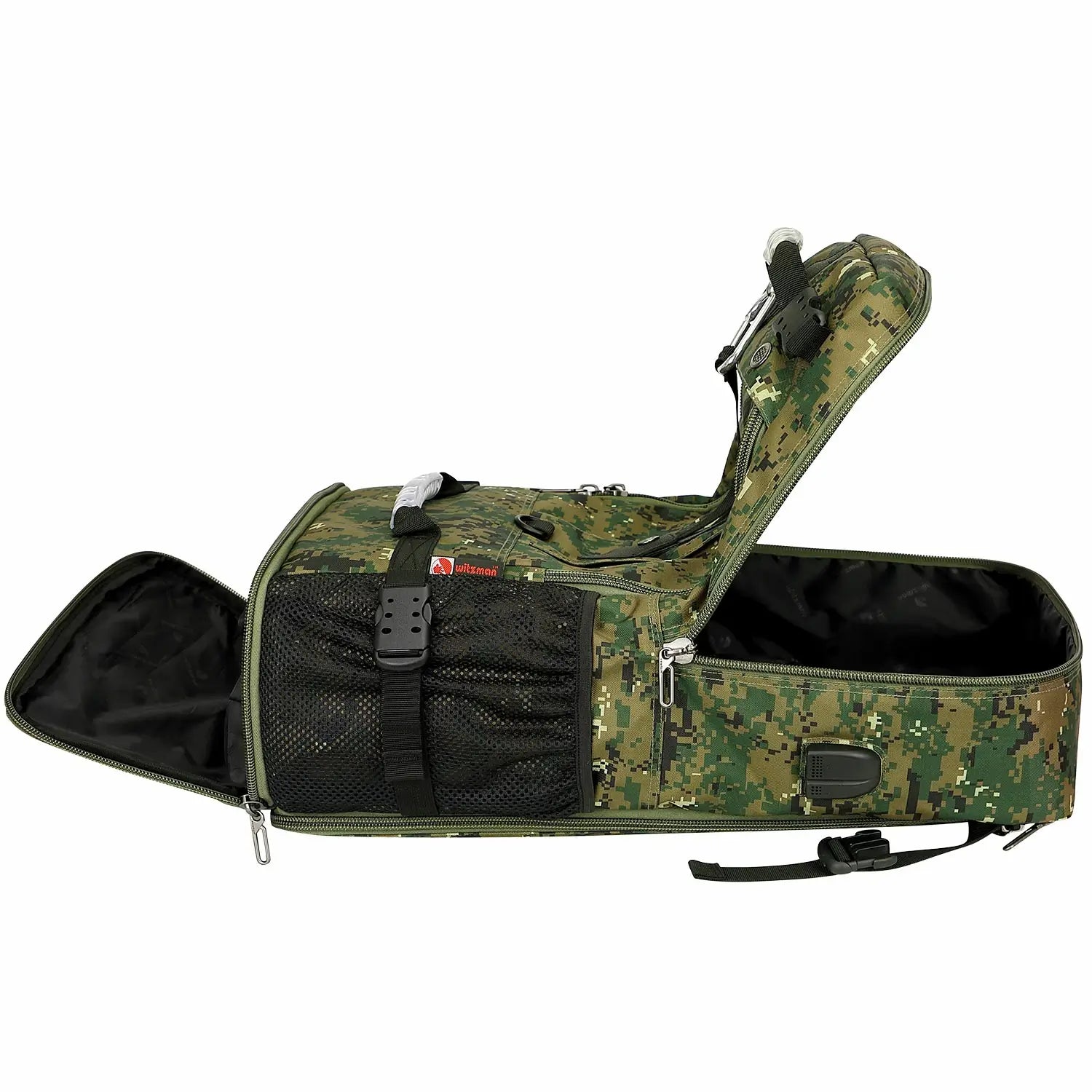 witzman b681 nylon travel backpack for men carry on bag #color_camo