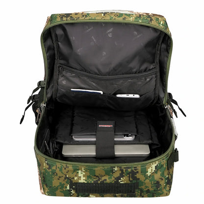 witzman b681 nylon travel backpack for men carry on bag #color_camo
