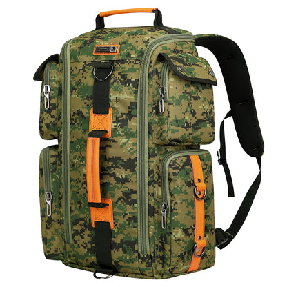 Camo Green Nylon Travel Backpack