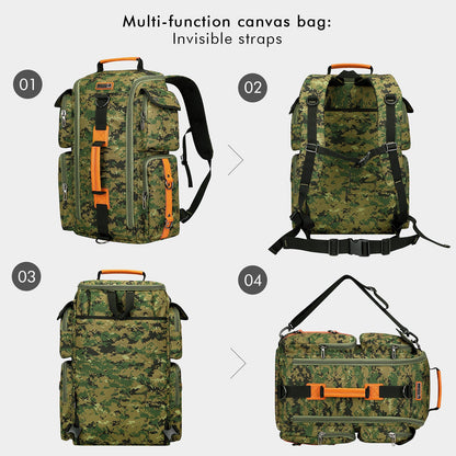 Camo Green Nylon Backpack