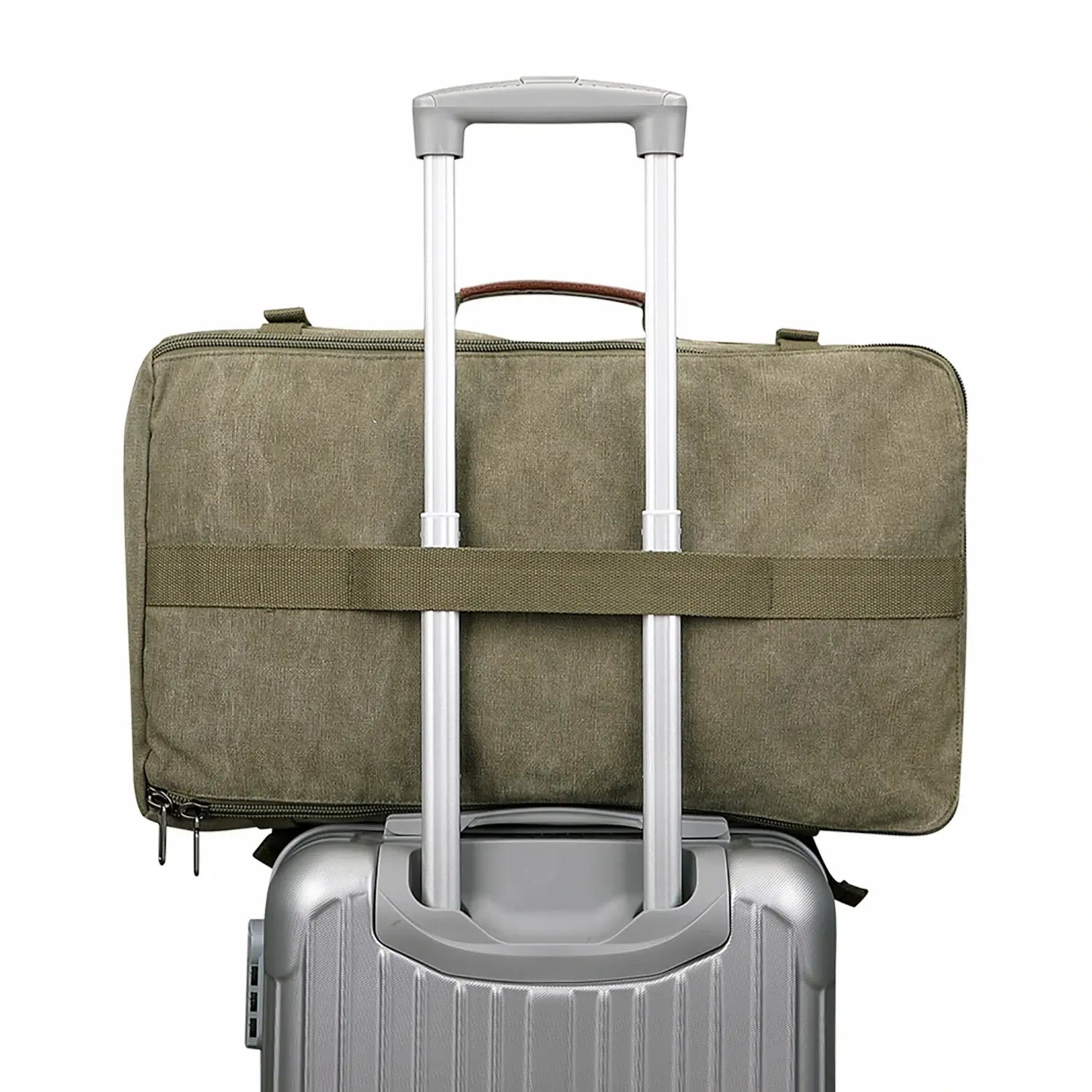 green canvas travel backpack | witzman a519-2 #color_green