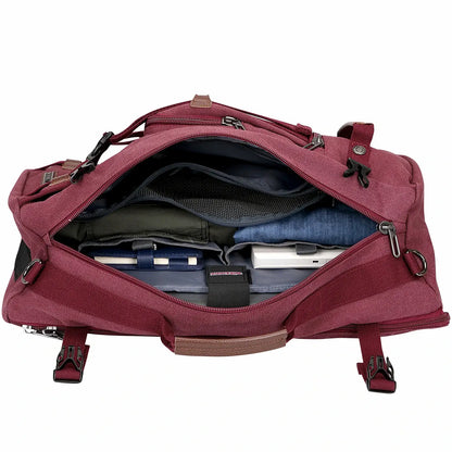 red canvas travel backpack | witzman a519-2 #color_red