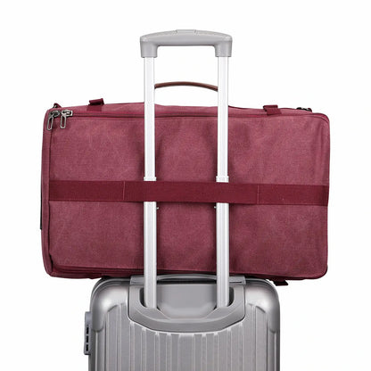 red canvas travel backpack | witzman a519-2 #color_red