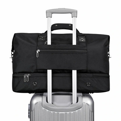 Travel Duffle Bags for Men Weekender Bags With Toiletry Bag Sets black