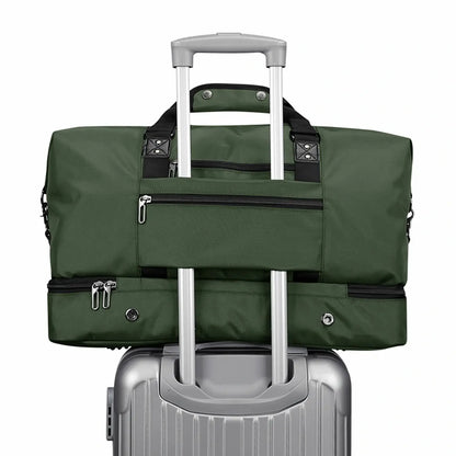 Large weekender duffle bag witzman b696 #color_green