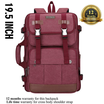 red canvas carry on travel backpacks | witzman a519-2 #color_red