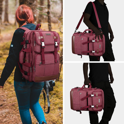 red canvas carry on travel backpacks | witzman a519-2 #color_red